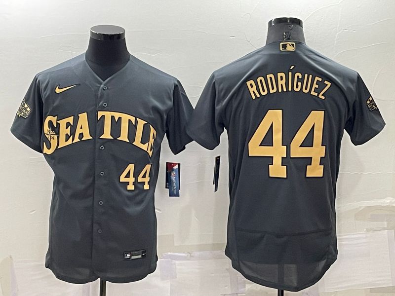 Men Seattle Mariners #44 Rodriguez Grey 2022 All Star Elite Nike MLB Jersey